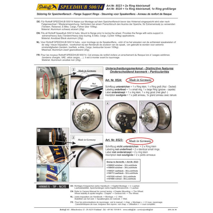 Rohloff flens-support ring Rohloff Rohloff